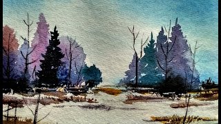 Watercolor Landscape Tutorial | How to paint a watercolor landscape  | Paint with david |