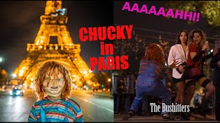 Chucky scaring people in Paris part 1 - Halloween Prank