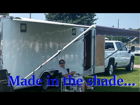 Installing an awning onto a cargo trailer