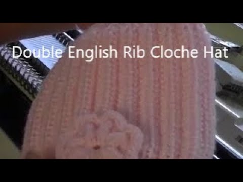 Machine Knit English Rib Cloche Hat by Diana Sullivan