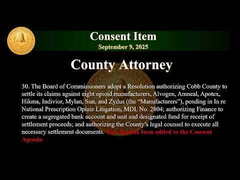 Cobb County Board of Commissioners Meeting - 09/09/25