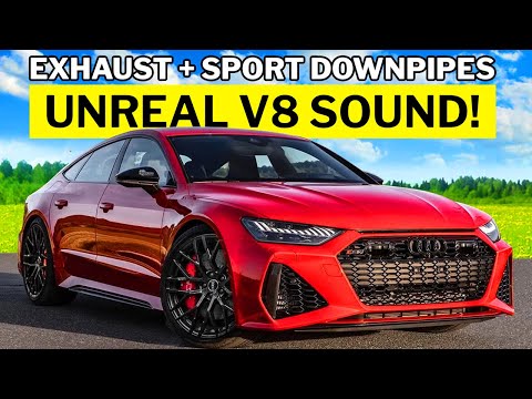 THE PERFECT RS7 SOUND! Valvetronic Designs Exhaust + Unitronic Sport Cat Downpipes