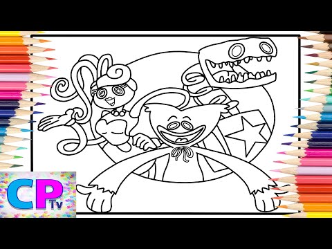 Poppy Playtime Mommy Long Legs and Huggy Wuggy Coloring Pages/Leat'eq - Sunrise [NCS Release]