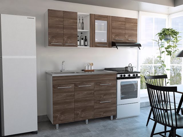 Vídeo relacionado con Bricohabitat Módulo Inferior Cocina Kira Moderno 1 Puerta Blanco Brillo y Roble Canadian 60x90x60 cm