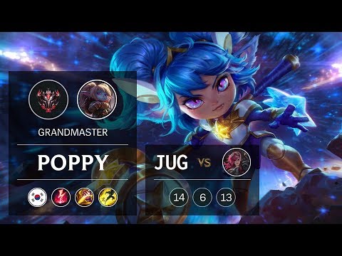 Poppy Jungle vs Vi - KR Grandmaster Patch 9.5