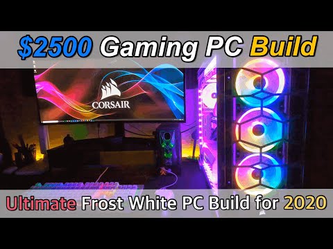 Build | $2500 Gaming PC Build… Ultimate Frost White PC Build for 2020 / PC 조립하기!