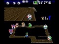 Super Mario Kart Crazy Race Versus 5 Rainbow DK Jr SNES