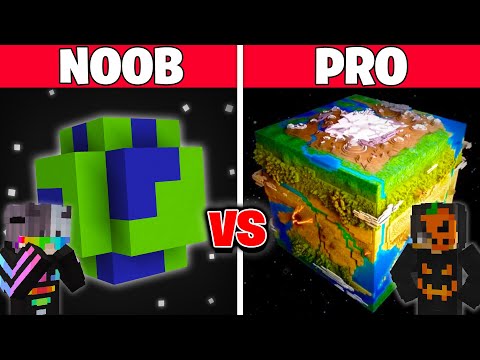 NOOB vs PRO: DEVASA GEZEGEN YAPI KAPIŞMASI! - Minecraft