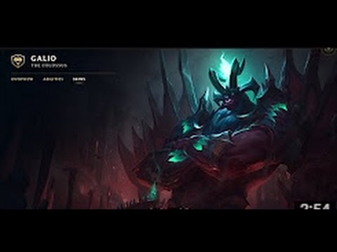 Gatekeeper Galio Skin Spotlight ( Champion Rework ) Update 2017 - League of Legends