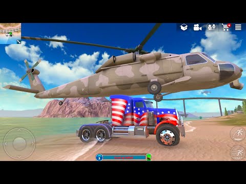 American Monster Truck Off-roading Army Cargo Helicopter Airplane OTR Simulator - Android Gameplay.
