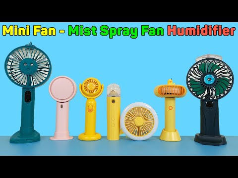 Mini Handheld Fan - Mist Spray Fan And Humidifier, Portable Strong Wind Cooling | Unboxing & Review
