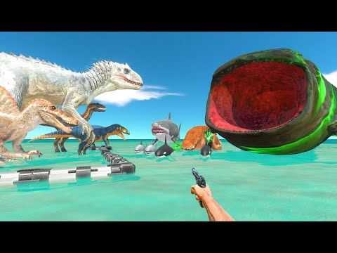 FPS Avatar Rescues Dinosaurs and Fights Sea Monsters - Animal Revolt Battle Simulator