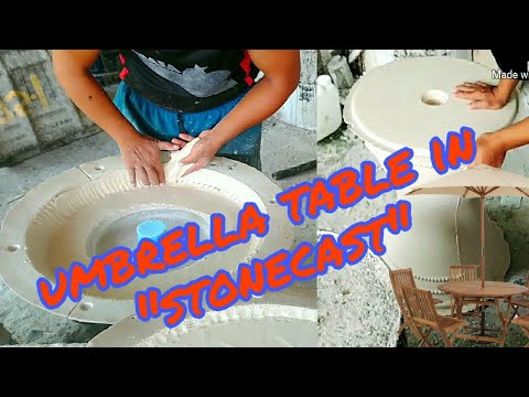 Umbrella table Top in Stonecast