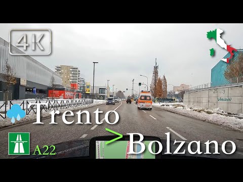 ASMR Driving in the rain (Trentino Alto Adige), Italy [A22 | Trento ⩾ Bolzano] December 2022 | ☔
