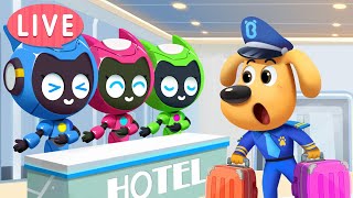 🔴LIVE | Sheriff Labrador Visits the Robot Hotel | Funny Stories | Cartoon | Kids