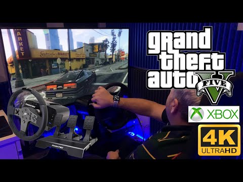 Grand Theft Auto 5 V - Xbox X One S - Fanatec CSL Elite Wheel & Pedals - 4K 60 FPS