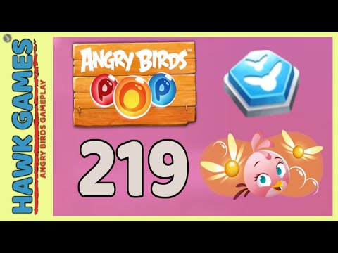 Angry Birds Stella POP Bubble Shooter Level 219 - Walkthrough, No Boosters