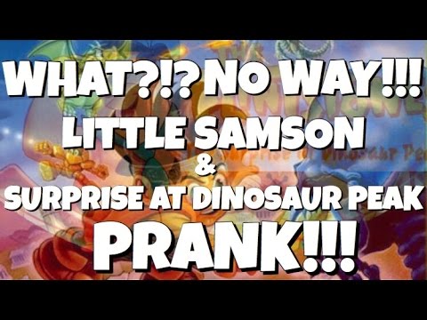What?!? Little Samson & Flintstone's Surprise At Dinosaur Peak PRANK!!!