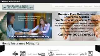 preview picture of video 'Home Insurance Mesquite | (972) 525-0224'