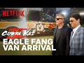 Cobra Kai | Ralph Macchio & William Zabka Surprise Season 5 Premiere in Eagle Fang Van | Netflix
