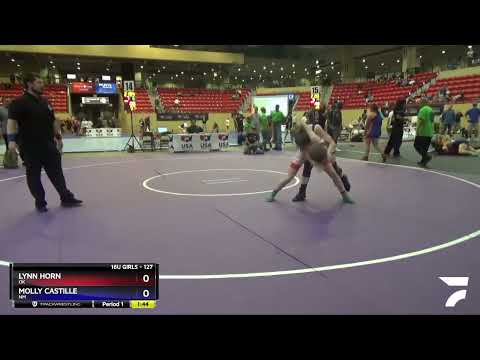 127 Lbs Round 5 - Lynn Horn, OK Vs Molly Castille, NM 3bad