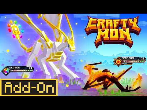 CRAFTYMON ADDON is Pixelmon for Minecraft Bedrock Edition!