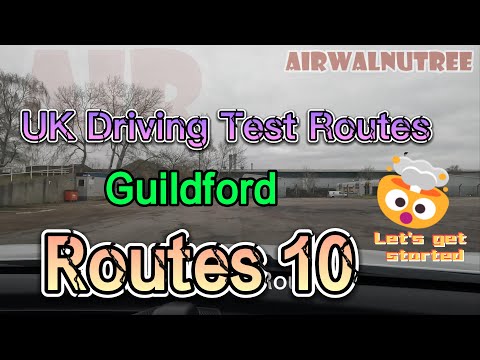 Guildford Driving Test Routes 10 of 20; UK Driving Test Routes; UK Practical Driving Test Routes;
