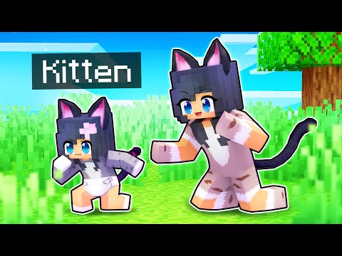 Teaching Baby The Kitten SECRET In Minecraft!