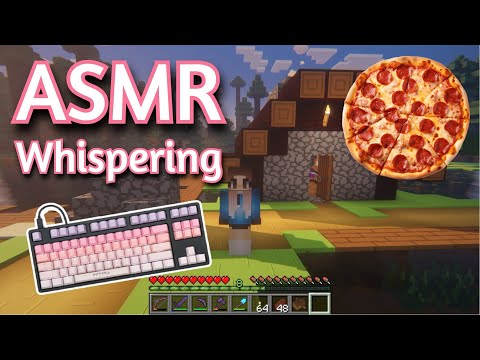 ASMR Gaming | MINECRAFT SURVIVAL EATING PIZZA (96) | Keyboard/Mouse Sounds 💤