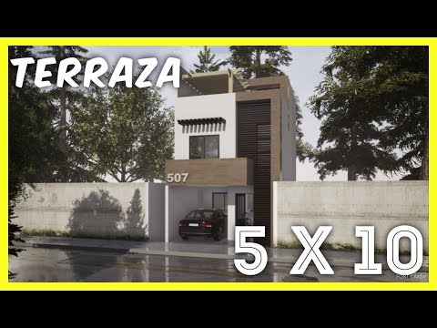 🏡PLANO DE CASA DE 5 X 10 METROS #arquitectura #planosdecasas #fachadasdecasas #desgin #sobrado