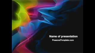 Abstract Rainbow Stripes PowerPoint Template by PoweredTemplate.com