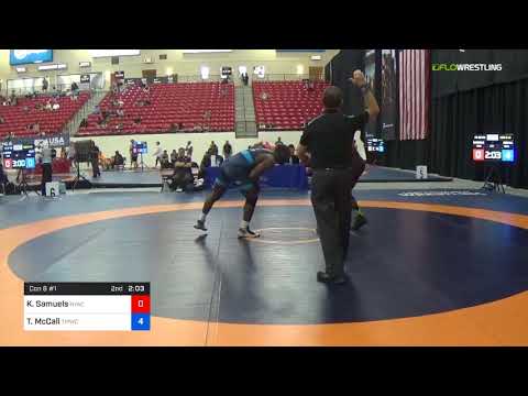 2018 Marine Corps US Open/Senior Men's Freestyle 92 Con 8 #1 - Kadeem Samuels (NYAC) Vs. Timmy McC