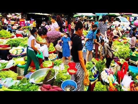 Food Rural TV, Cambodian Routine Market Food & Lifestyle, Fresh Vegetable , seafood, Chicken, Pork
