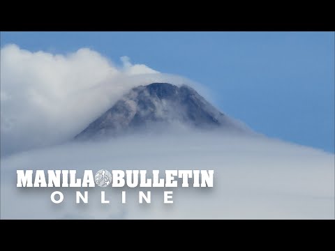 Clouds form a ring at Mayon's crater