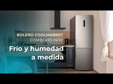 Frigorífico de dos puertas con gran capacidad Bolero CoolMarket Combi 495 Inox
