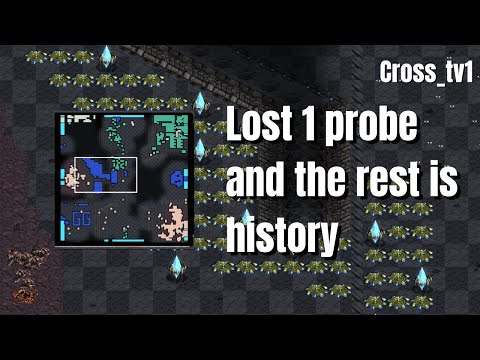 [Cross_tv1] Double Cannon rush to only cannons | Starcraft Fastest Map Protoss
