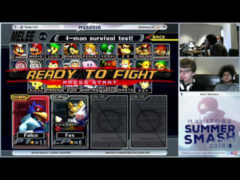 MSS2016 Stickman (Fox) vs. Tooky (Falco) - Melee Singles LQF