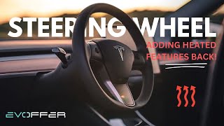 Heated Steering Wheel Module Demo | Tesla Model 3 & Model Y (2017-2020) | EVOffer