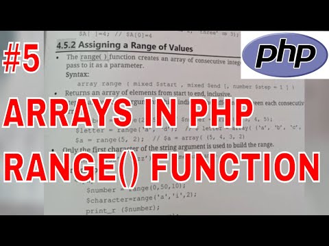 Range Function Arrays In Php Php