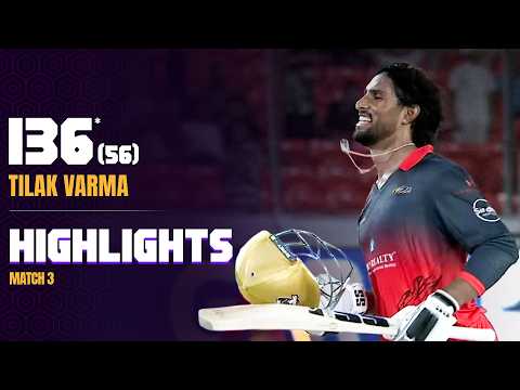 Tilak Varma 136 Knock in TG20 Match