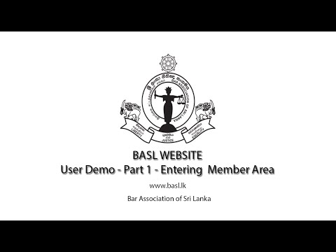 BASL WEBSITE - User Demo - Part 1 - Entering Member Area
