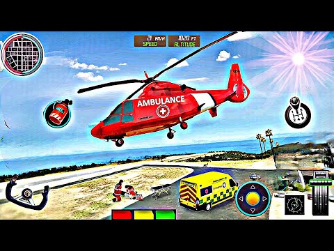 Ambulance Rescue Driving Simulator - Offroad Van Emergency Helicopter Drive - Android GamePlay