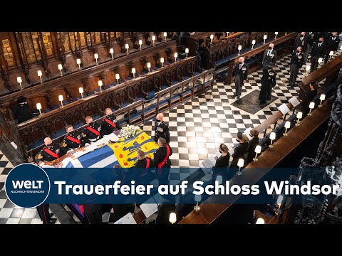 GEFASSTE KÖNIGIN: Queen Elizabeth bewahrt Haltung beim Abschied ihres Mannes