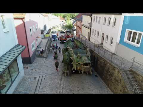 Unterwegs mit dem Further Drachen zur Festspielarena