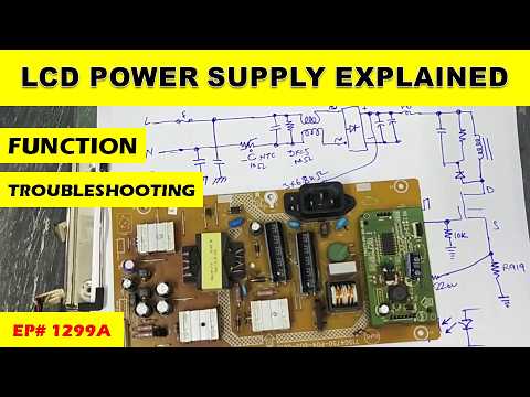 {1299A} LCD TV power supply function, circuit diagram & troubleshooting Explained