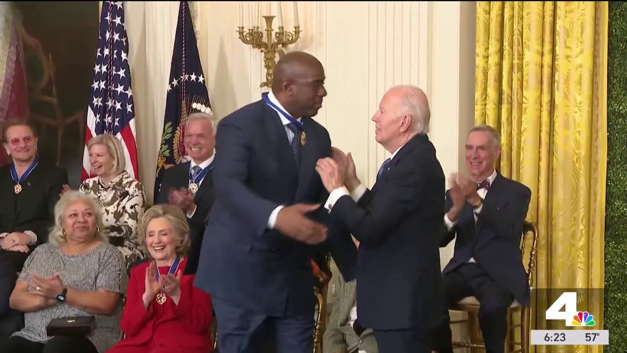 Magic Johnson receives Presidential Medal of Freedom