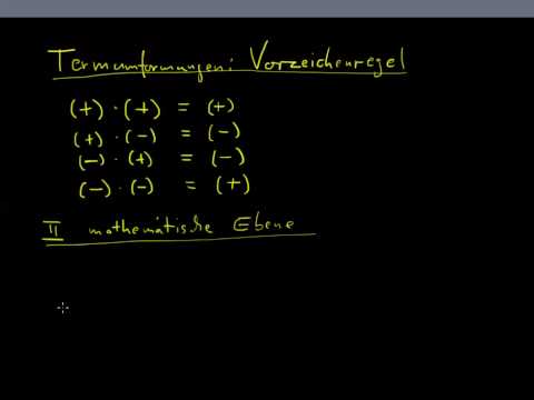 Termumformungen 03 - Vorzeichenregel