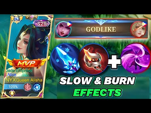 ALICE BUGG ITEM NO ONE CAN ESCAPE SLOW & BURN HACK INSANE DAMAGE BUILD🔥AUTO WIN! (PLEASE TRY)| MLBB