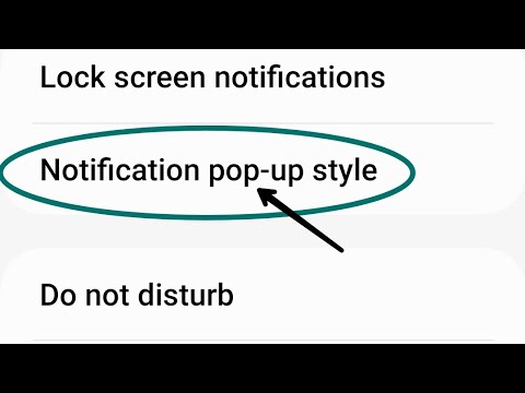 Samsung galaxy note 10 lite, how to change notification pop up style