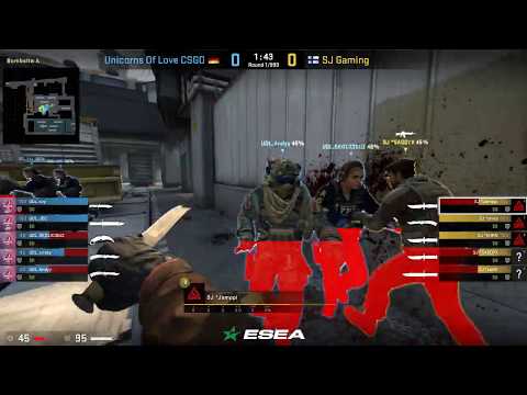 ESports - CS:GO, SJ vs Unicorns of Love, ESEA Advanced Season 32 Europe (21st of November 2019), ...